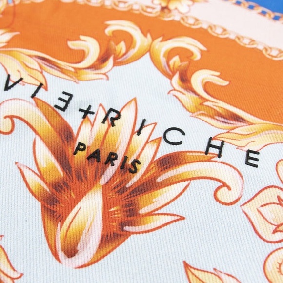 Vie Riche Baroque Print Denim Pants Size 32 (0329) - Picture 8 of 9